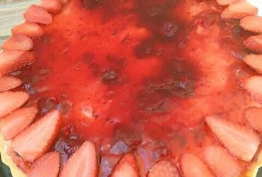 cara membuat strawberry cheese pie