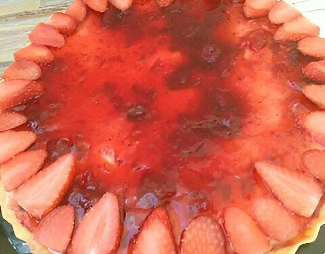 cara membuat strawberry cheese pie