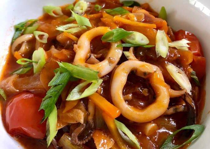 resep cumi asam manis